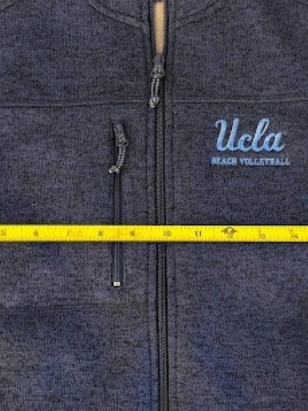 UCLA Simply Southern Vest Mens Small Blue Sleeveless Front Pockets Full Zip Out